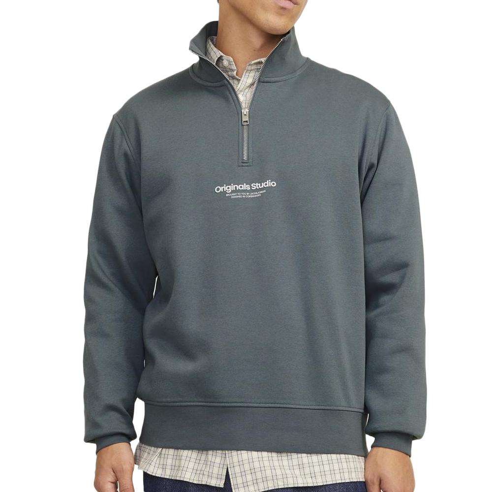 Sweat Gris Bleuté Homme Jack & Jones Orvesterbro pas cher