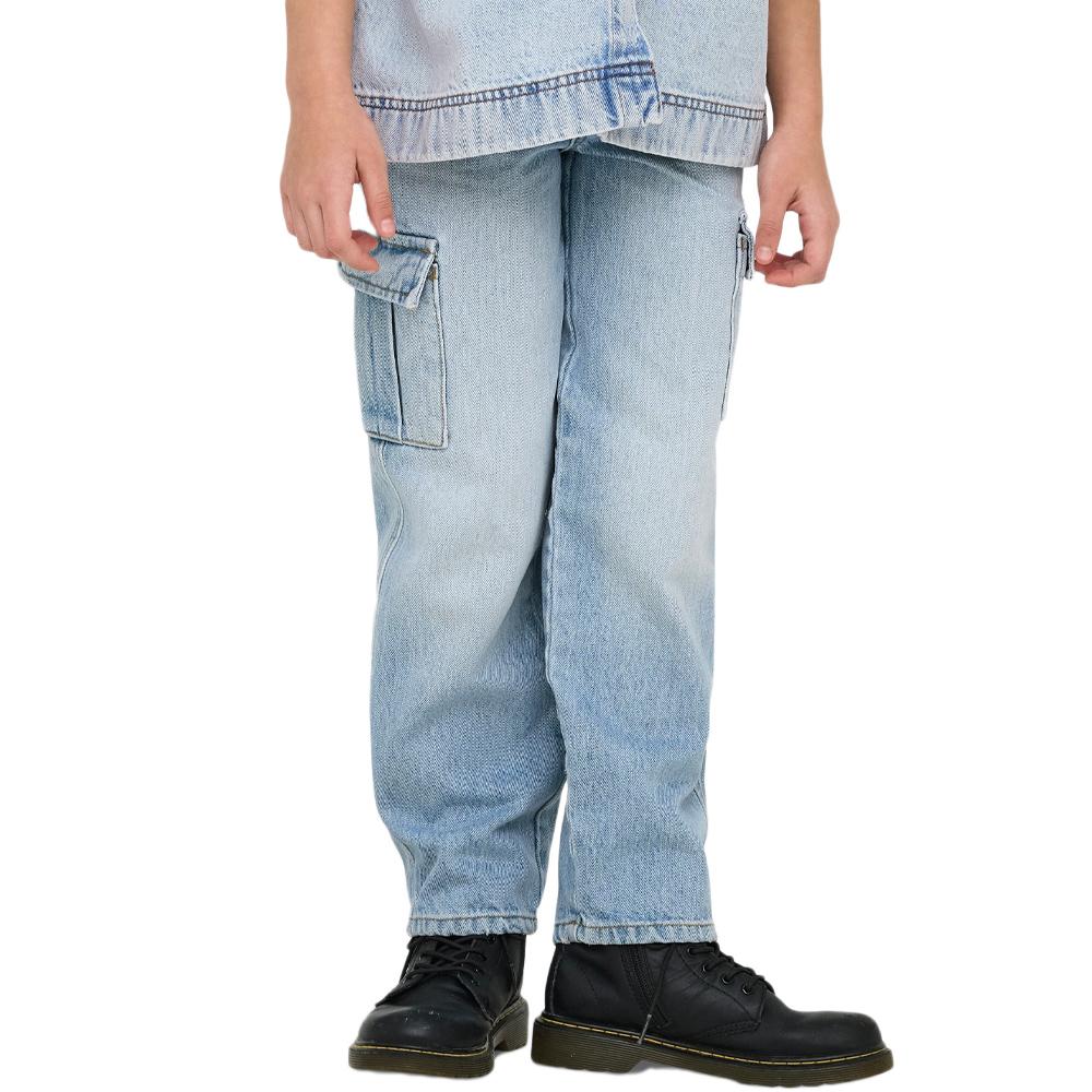 Jean Droit Cargo Bleu Clair Fille Kids ONLY Mony Wide pas cher