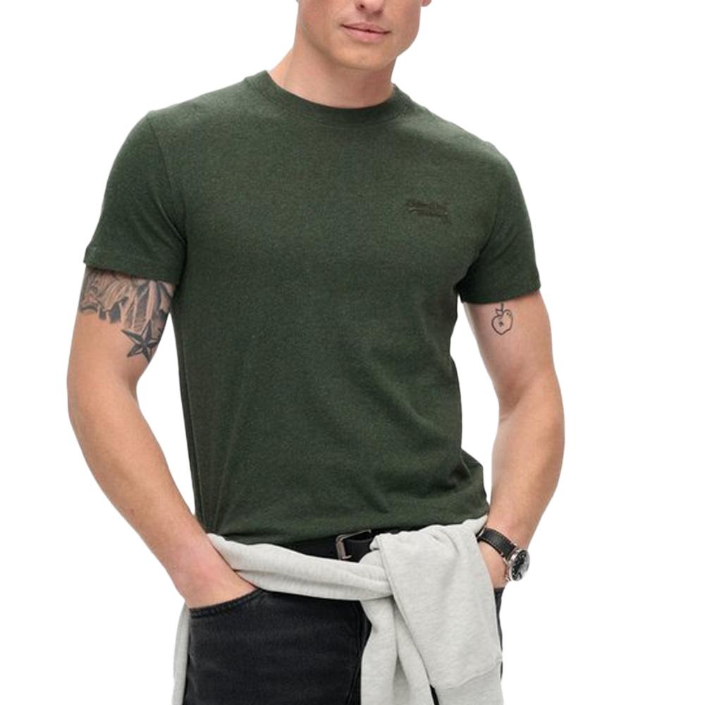 T-shirt Kaki Homme Superdry Vintage LogoR6T pas cher