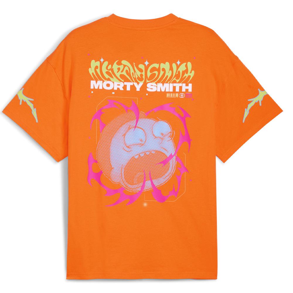 T-Shirt Orange/Jaune Homme Puma Hoops X Rick And Morty vue 2