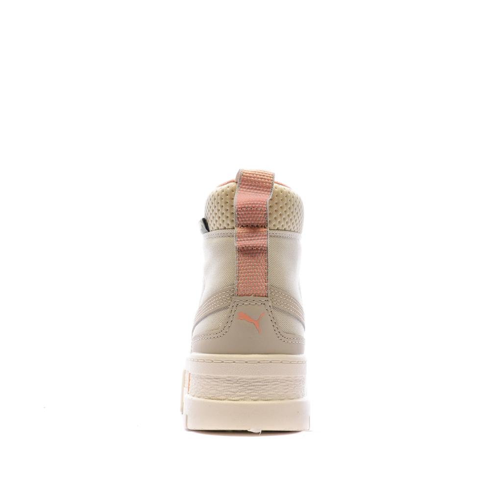 Baskets Beige Femme Puma Mayze Mid Safari vue 3