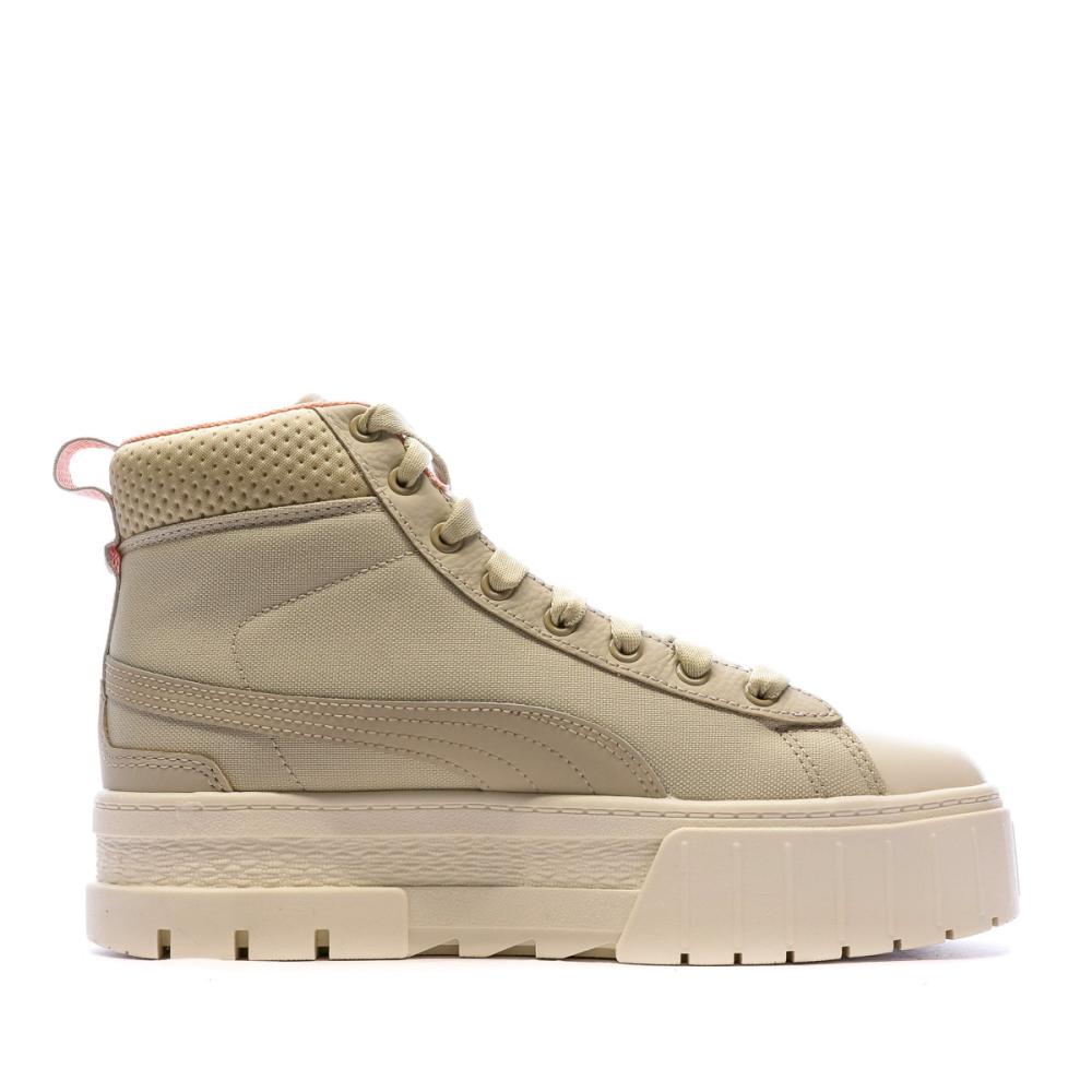 Baskets Beige Femme Puma Mayze Mid Safari vue 2