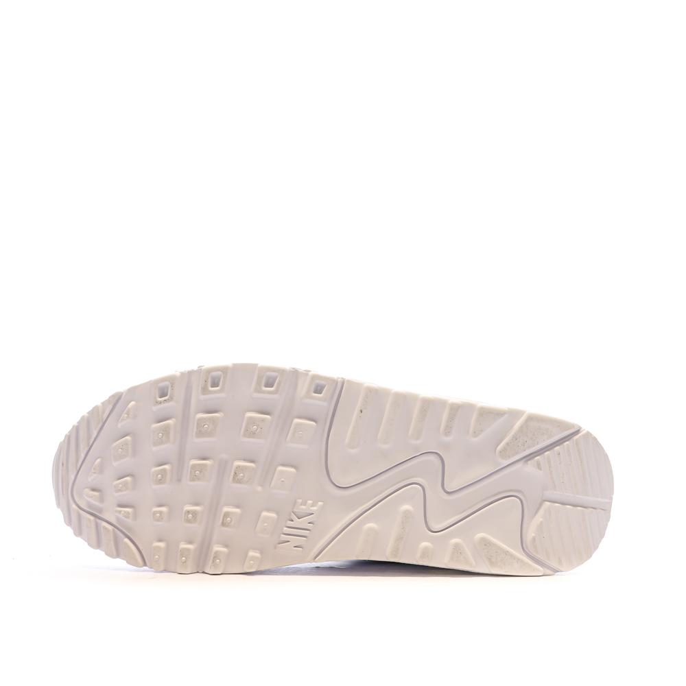Baskets Blanches/Argenté Femme Nike Air Max 90 vue 5