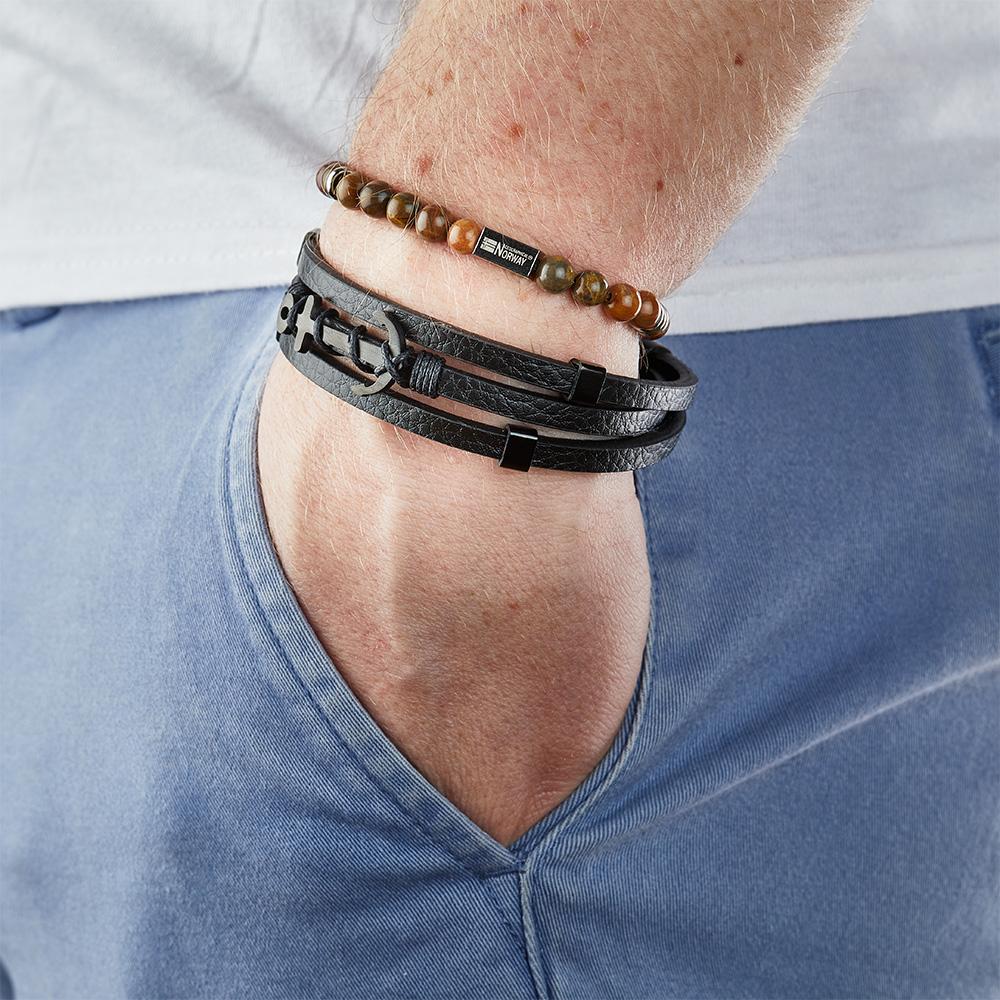 Bracelet Marrons/Acier Homme Geographical Norway 315077 vue 2