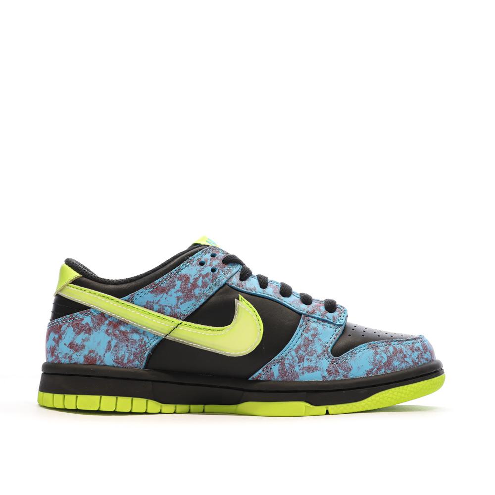 Baskets Noire/Verte Garçon Nike Dunk Low vue 2
