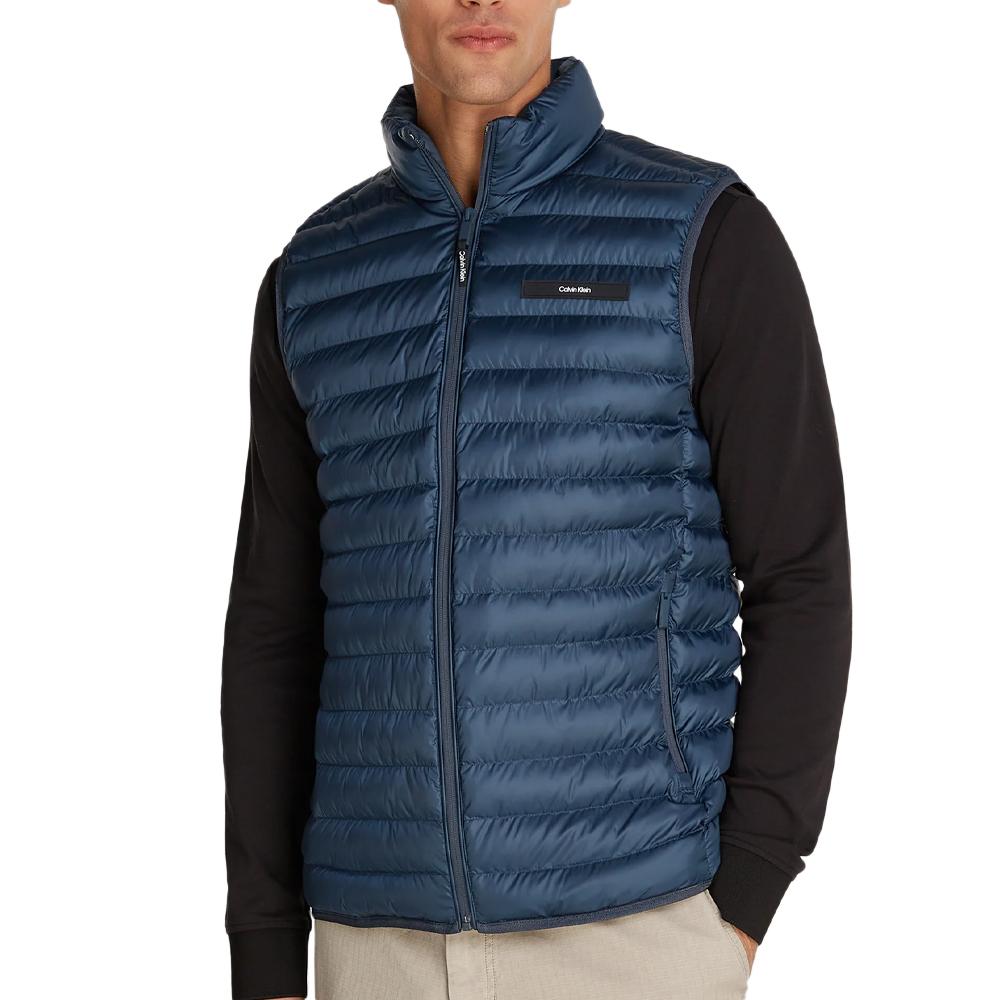 Doudoune sans manche Marine Homme Calvin Klein Jeans Quilt Vest pas cher