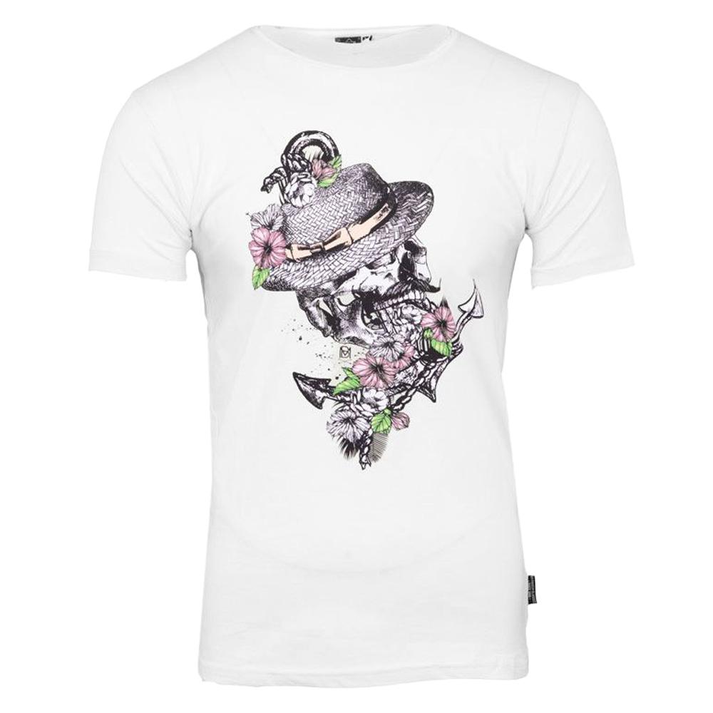 T-shirt Blanc Homme La Maison Blaggio Tete pas cher