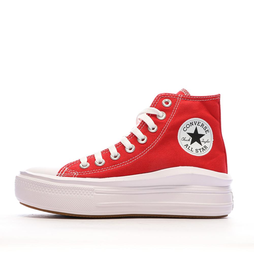 Baskets Rouges Femme Converse Chuck Taylor All Star Move A09073C pas cher