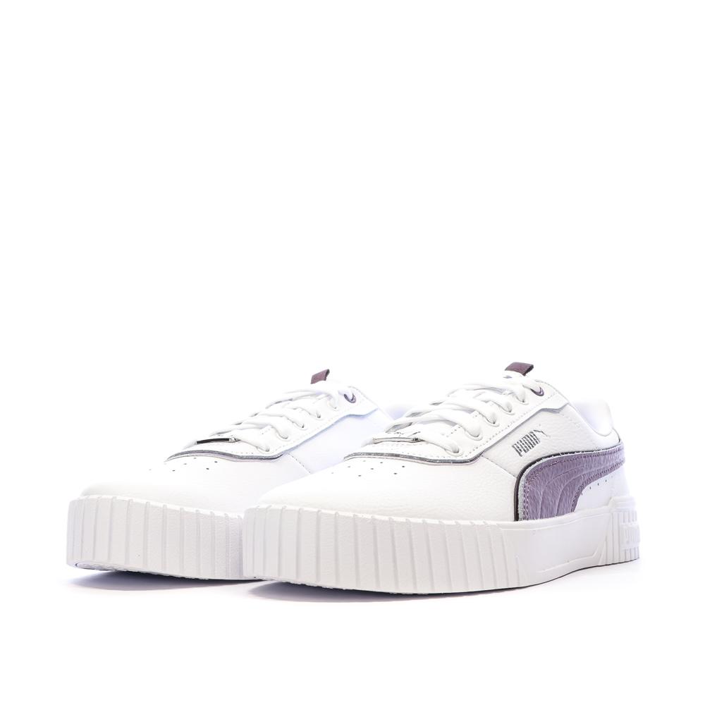 Baskets Blanches/Violettes Femme Puma Carina 2.0 vue 6
