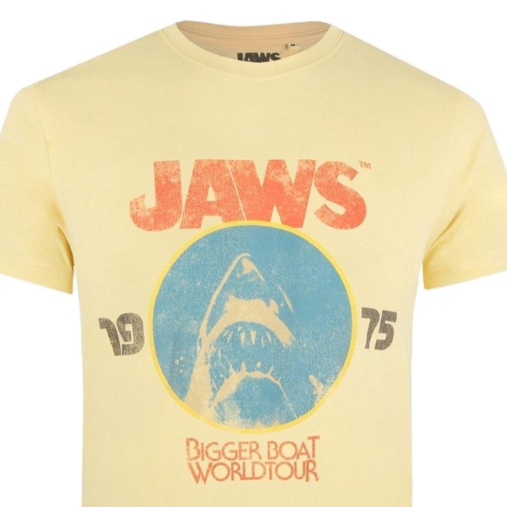 T-Shirt Orange Homme Jaws World Tour vue 2