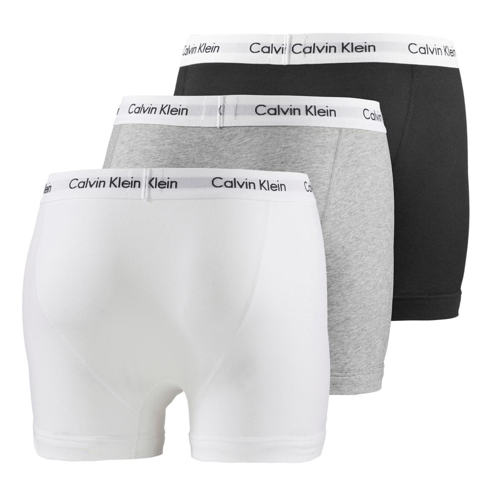 X3 Boxers Noir/Blanc/Gris Homme Calvin Klein Jeans Trunk 3p vue 2