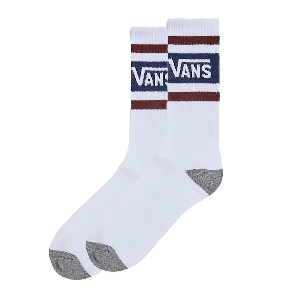 X1 Paire de Chaussettes Blanches/Bordeaux Homme Vans Bitter Chocol pas cher