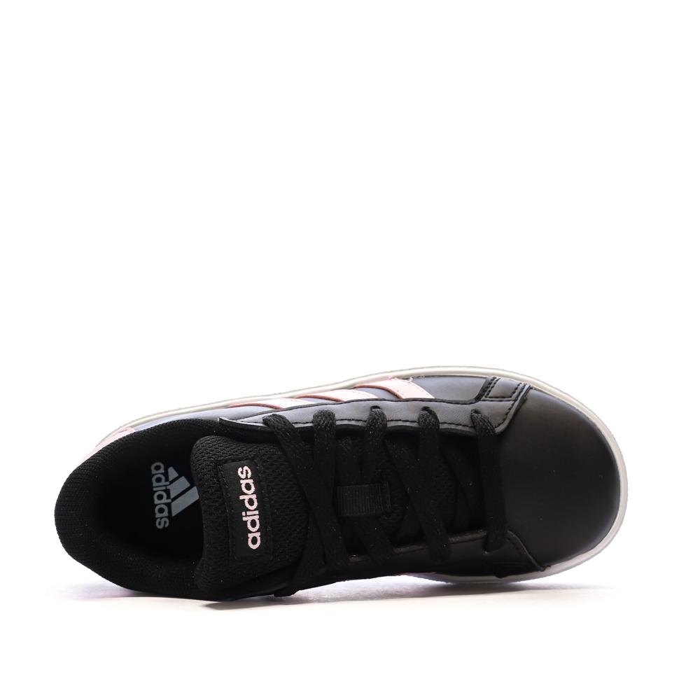 Baskets Noir/Rose Fille/ Femme Adidas Grand Court 2.0 K vue 4