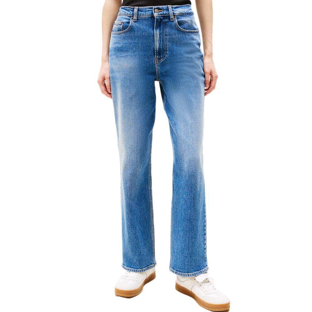 Jeans Droit Bleu Femme Tommy Hilfiger Layla pas cher