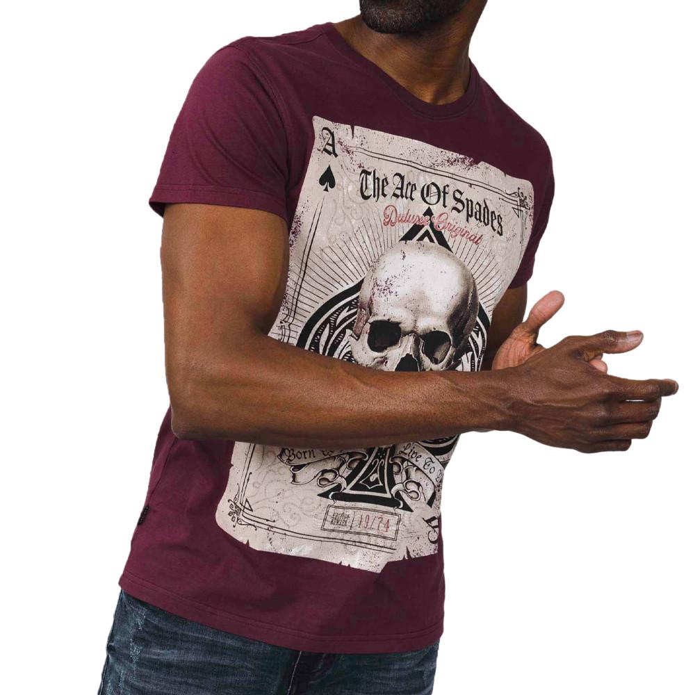 T-shirt prune Homme Deeluxe Ace pas cher
