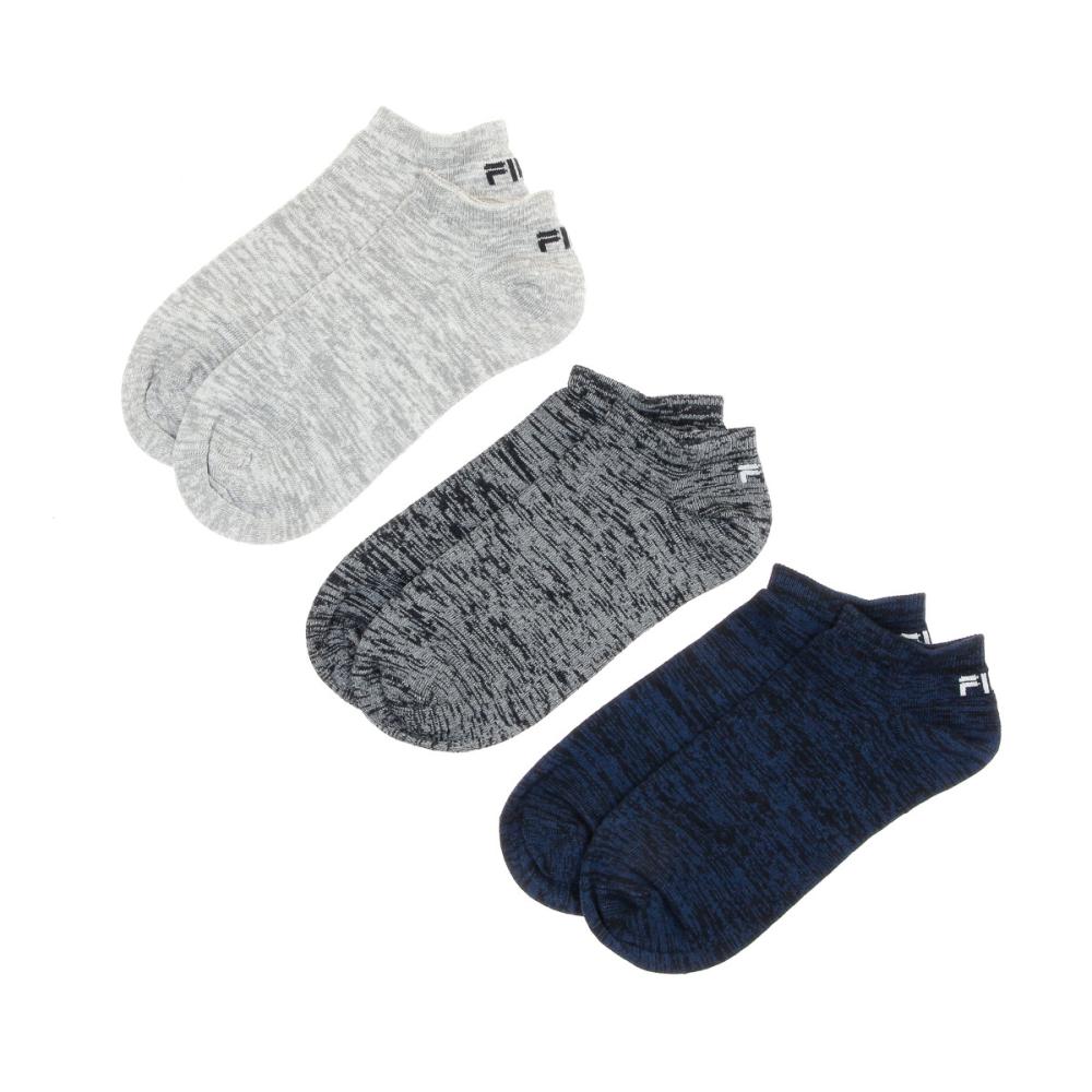 X3 Paires de Chaussettes Gris/Marine Mixte Fila Invisible pas cher