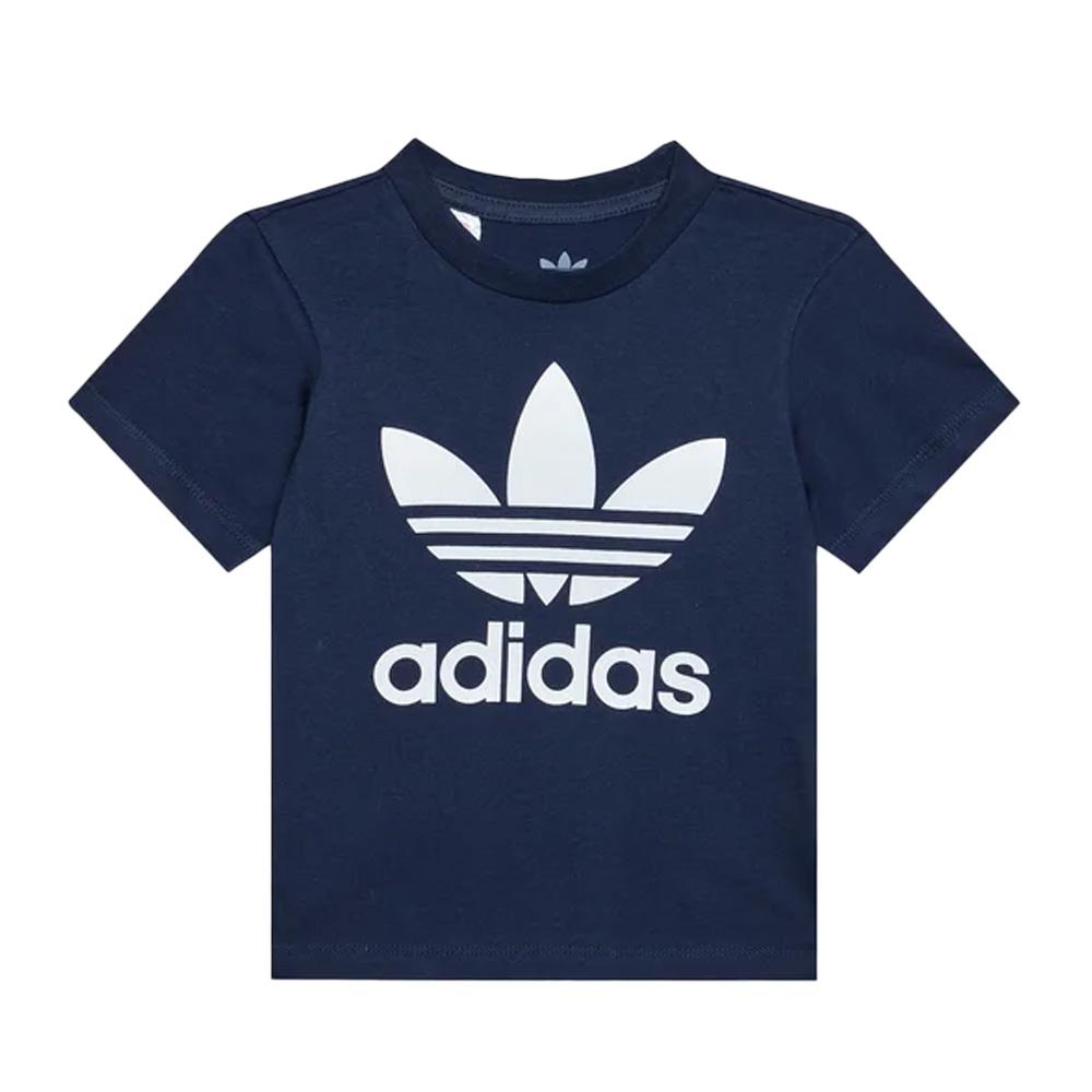 T-shirt Marine Garçon Adidas Trefoil HK7503 pas cher