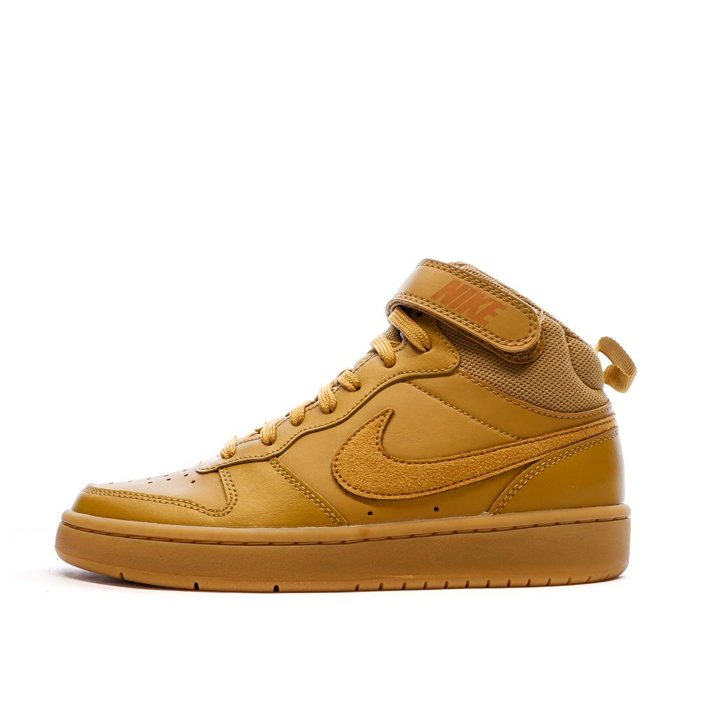 Baskets Camel Garçon Nike Court Borough Mid 2 pas cher