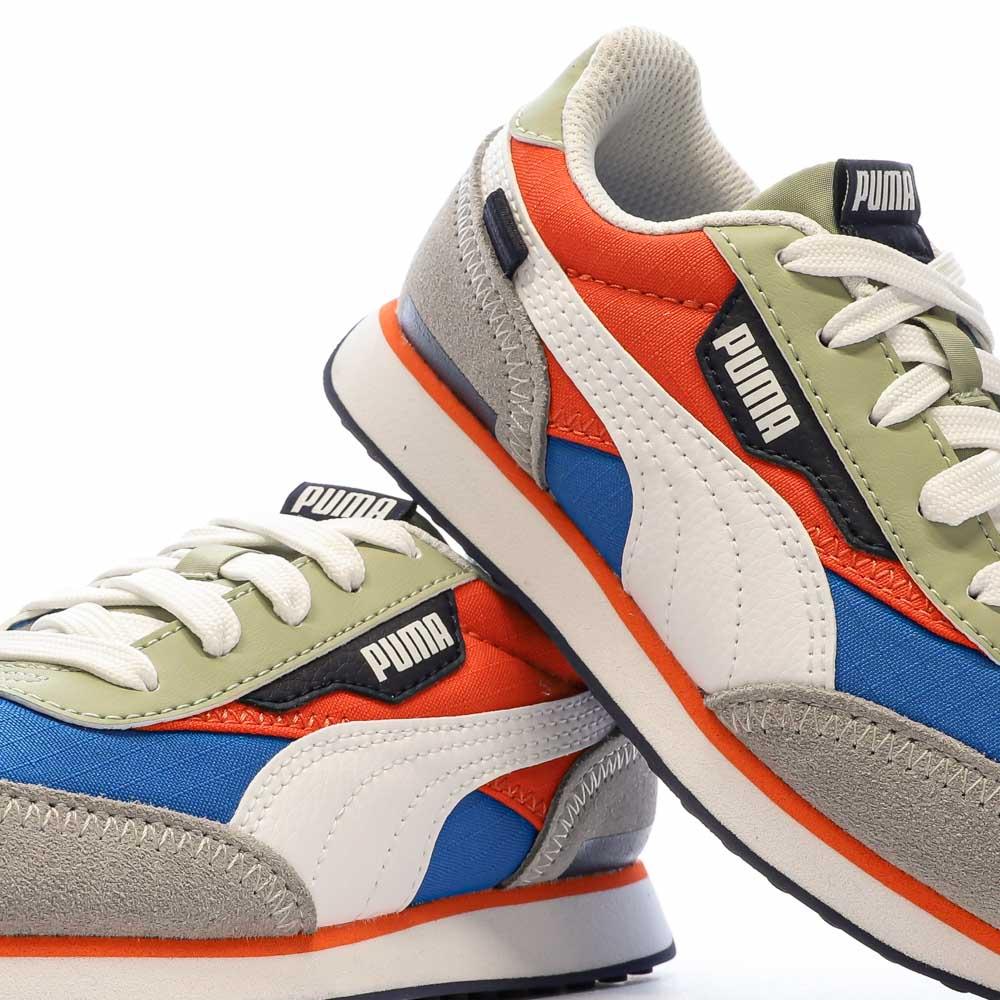 Baskets Orange/Gris Garçon Puma Future Rider Play On vue 7