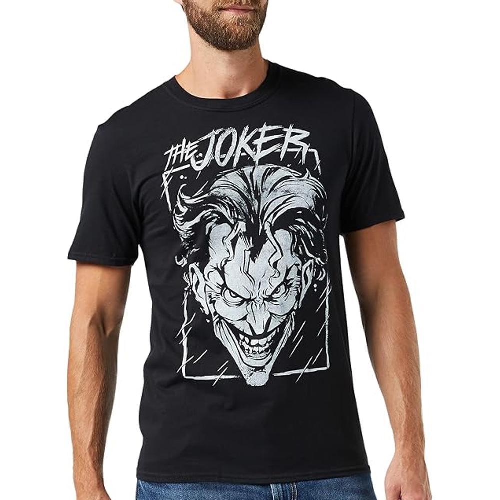 T-Shirt Noir Homme Dc Comics Joker Storm [6a721ac1a131e] pas cher