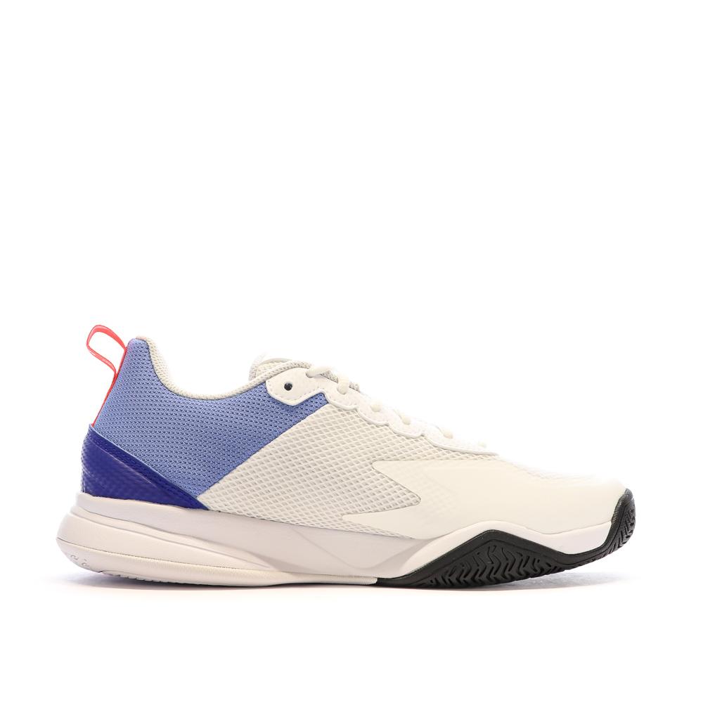 Chaussures de Tennis Blanche/Bleu Homme Adidas Courtflash vue 2