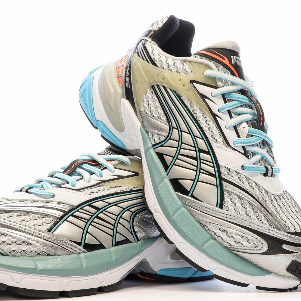 Baskets Bleu/Gris Mixte Puma Velophasis Phased vue 7