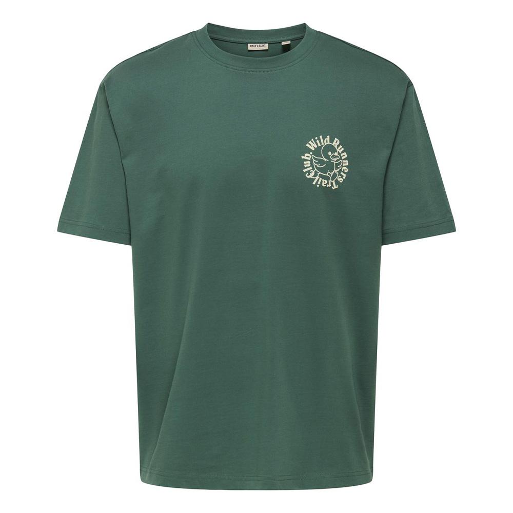 T-Shirt Vert Homme Only & Sons Fred 22035935 pas cher