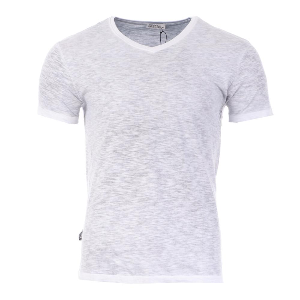T-Shirt Blanc/Marine Homme Paname Brothers Tono pas cher