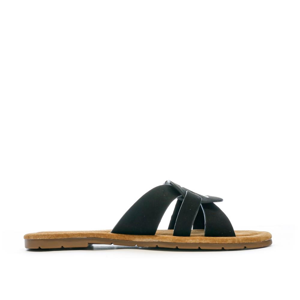Claquettes Noires Femme Chattawak Pace vue 2