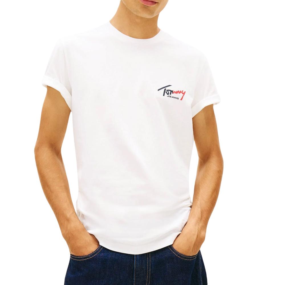 Weißes Herren-T-Shirt von Tommy Hilfiger, Slim-Fit günstig