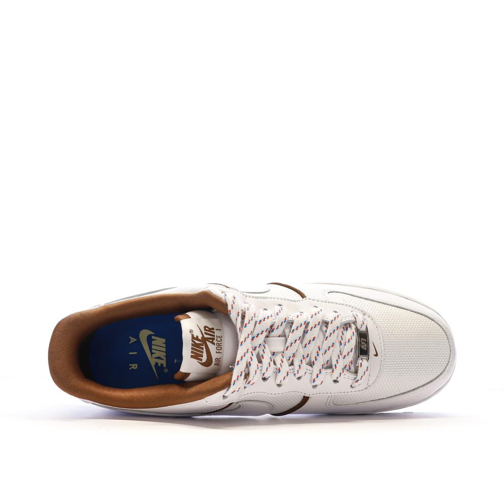Air Force 1 Baskets Blanc/Marron Homme Nike vue 4
