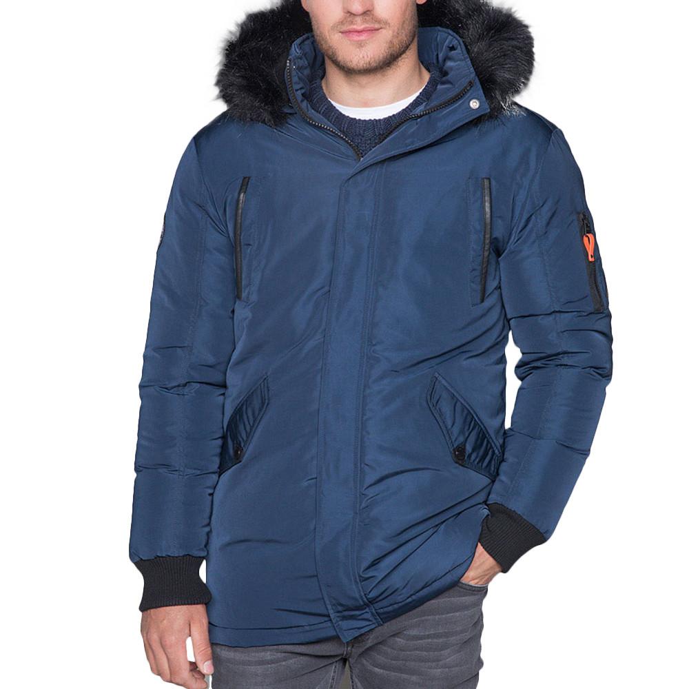 Parka Bleue Homme Deeluxe Sharkson pas cher