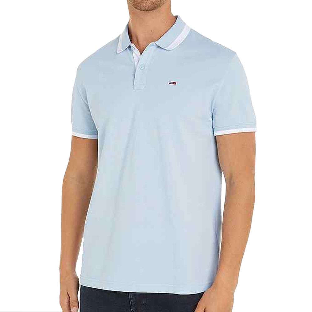 Polo Bleu Homme Tommy Hilfiger Solid pas cher