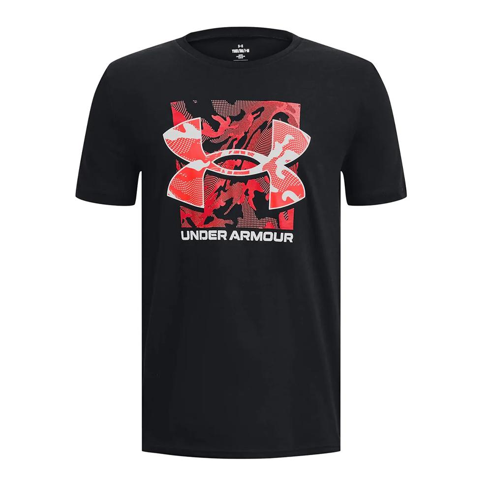 T-shirt Noir Garçon Under Armour Box Camo pas cher