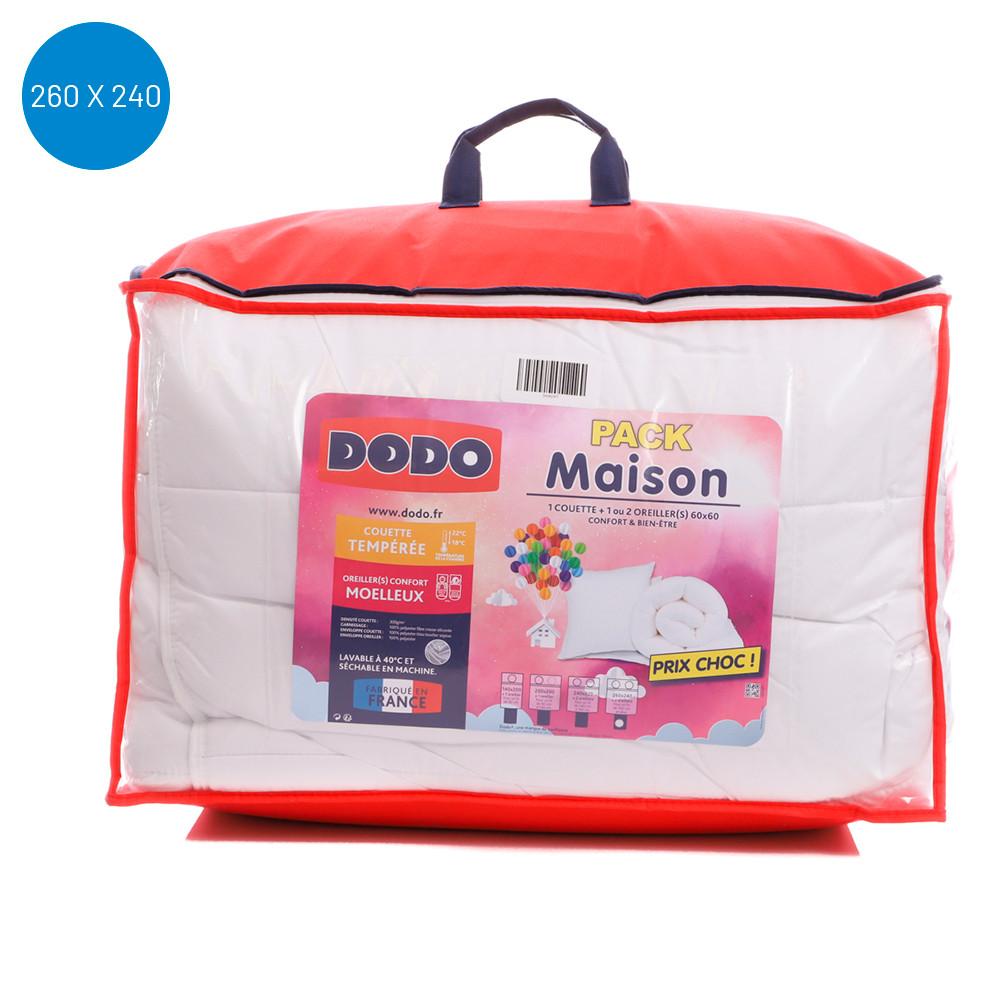 Pack Couette + Oreillers Dodo Maison 300g/m² 260x240 pas cher