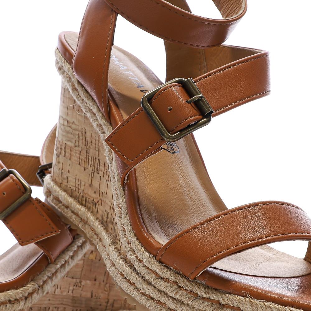 Camel Wedge Sandalen Frau Chattawak Summer Camel Ansicht 7