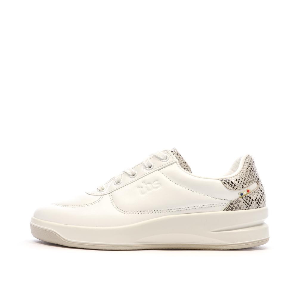 Chaussures Beige/Gris en cuir Femme TBS Brandy pas cher