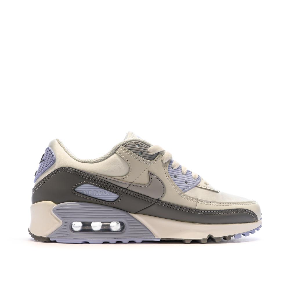 Baskets Blanche/Bleu Femme Nike Air Max 90 vue 2