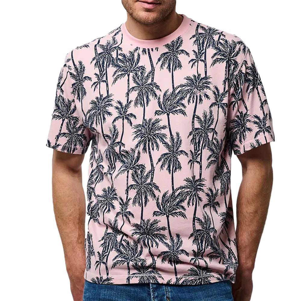 T-shirt Rose/Marine Homme Kaporal TOGO25EM11 pas cher