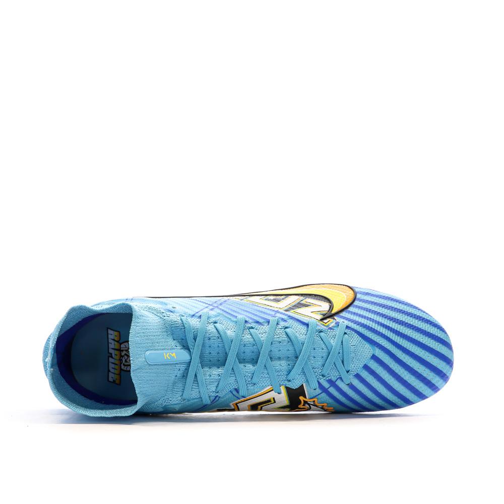 Chaussures de foot Bleues Homme Nike Zoom Superfly 9 ELT KM AG-PRO vue 4