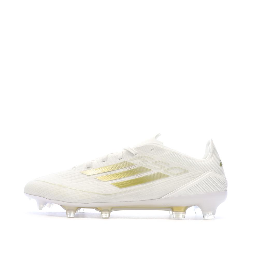 Chaussures de Foot Blanc/Doré Homme Adidas F50 PRO FG pas cher