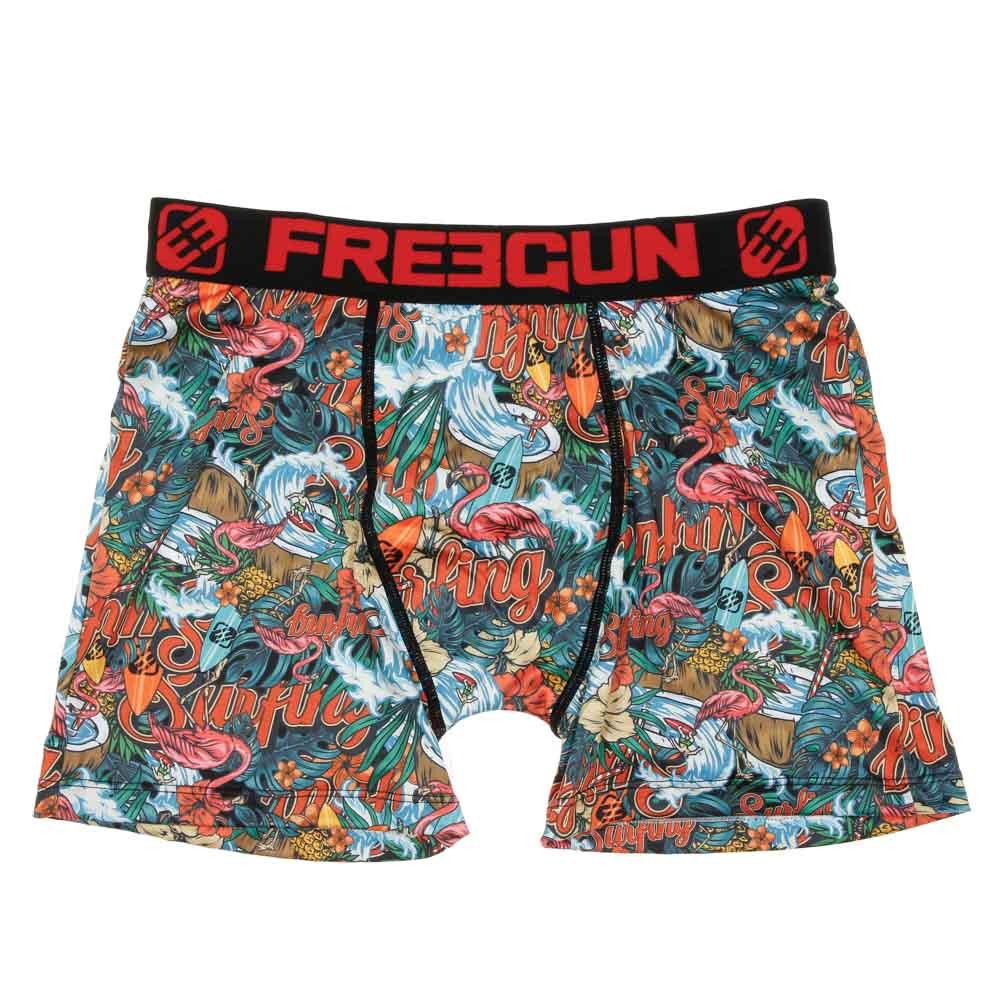 Boxer Noir/Rouge à Imprimés Homme Freegun Sur pas cher
