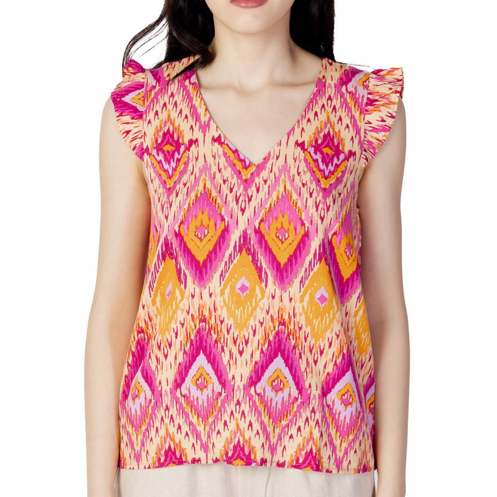 T-Shirt Rose/Orange Femme Only Alma Life pas cher