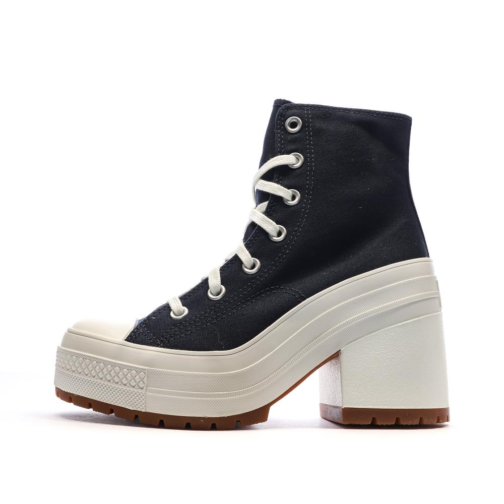 Baskets Noire Femme Converse De Luxe Heel vue 2