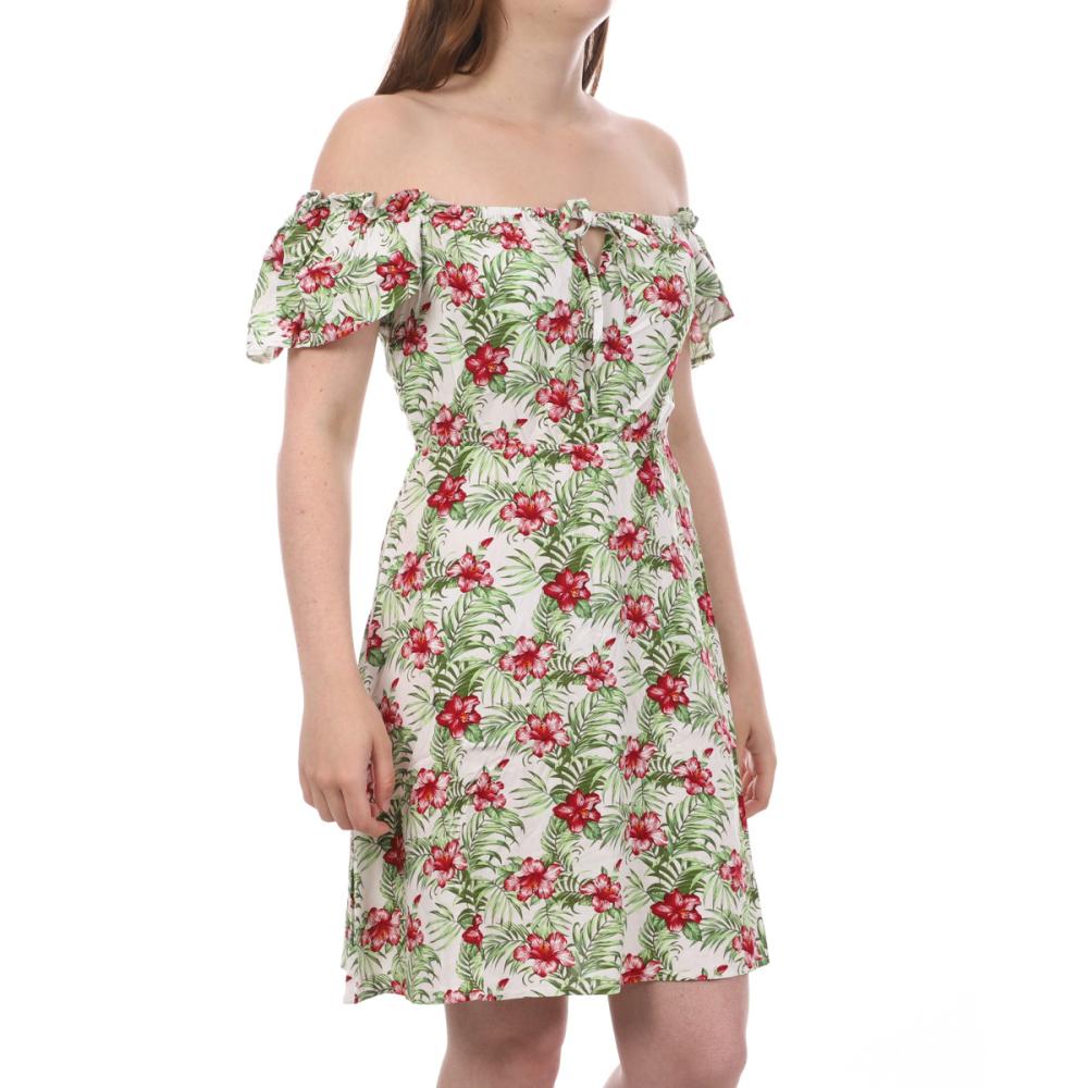 Robe Blanche/Verte Femme Vero Moda Easy pas cher
