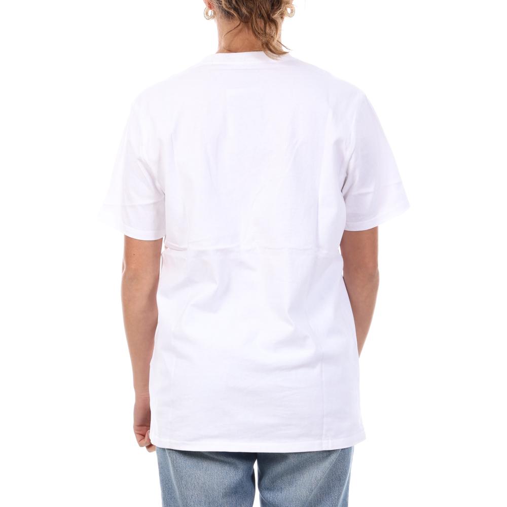 T-shirt Blanc Femme Vans Stamp Logo Ss Tee vue 2