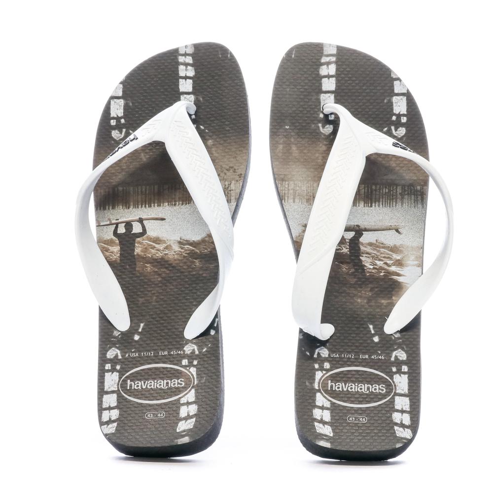 Tongs Noir/Blanc Homme Havaianas Surf vue 3