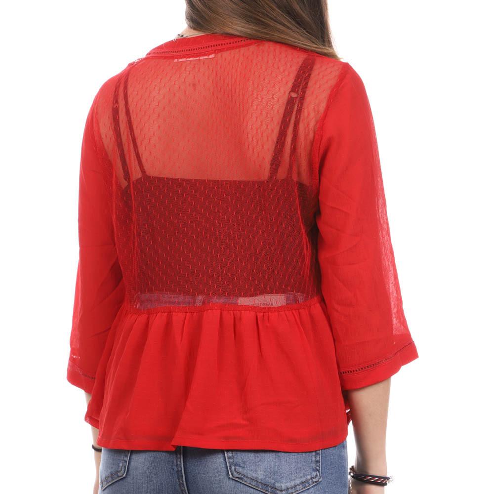 Blouse Rouge Femme Teddy Smith Tara vue 2