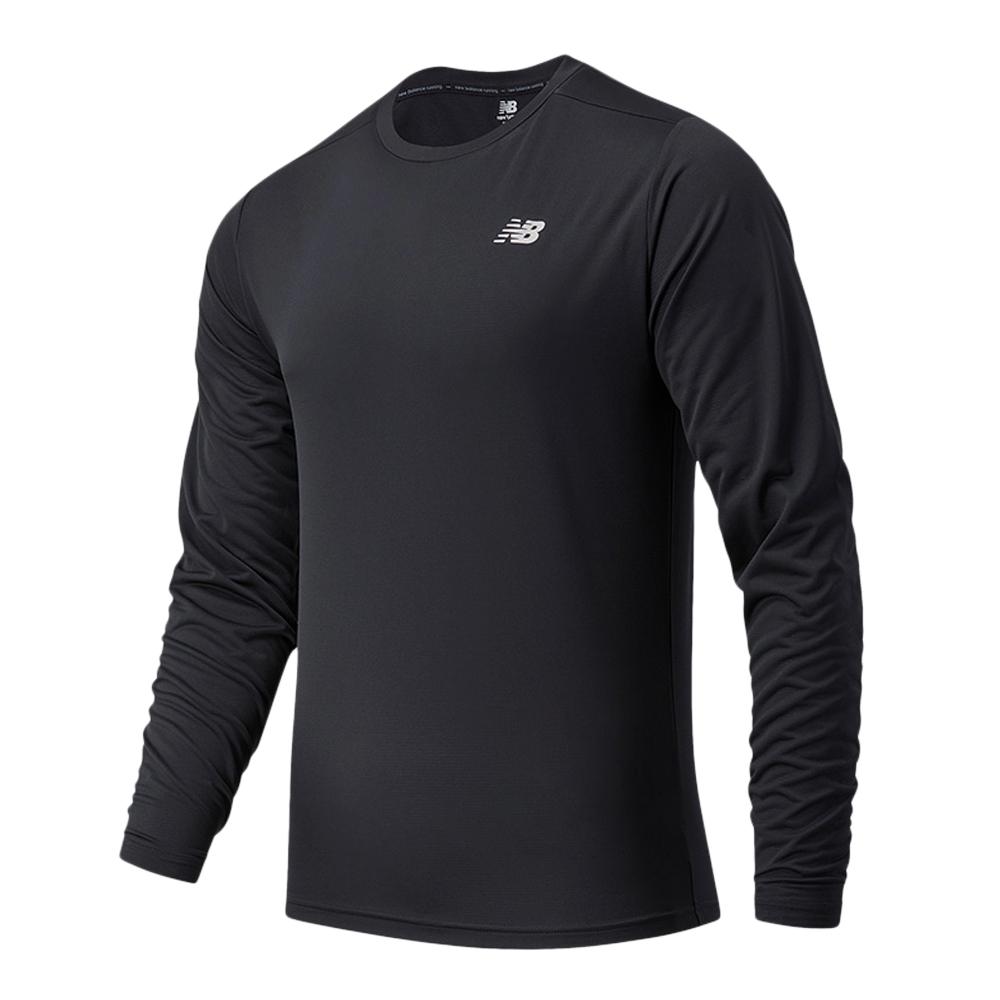 T-Shirt Manches Longues Noir Homme New Balance Core Run pas cher