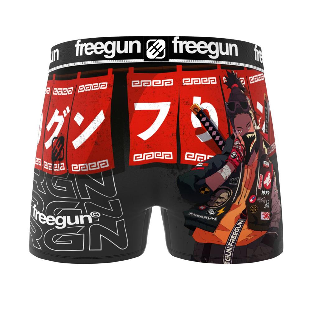 Boxer Noir/Rouge Homme Freegun FGPA97 vue 2